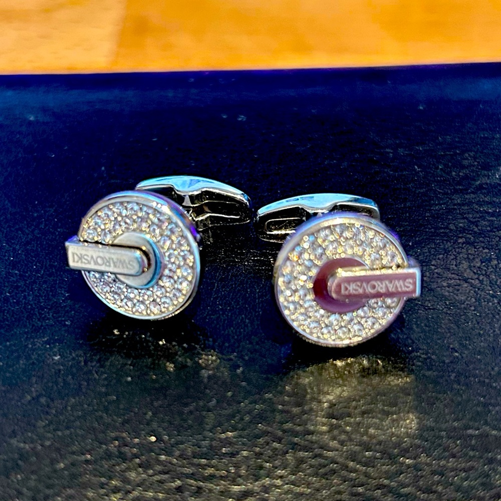 Swarovski crystal cufflinks